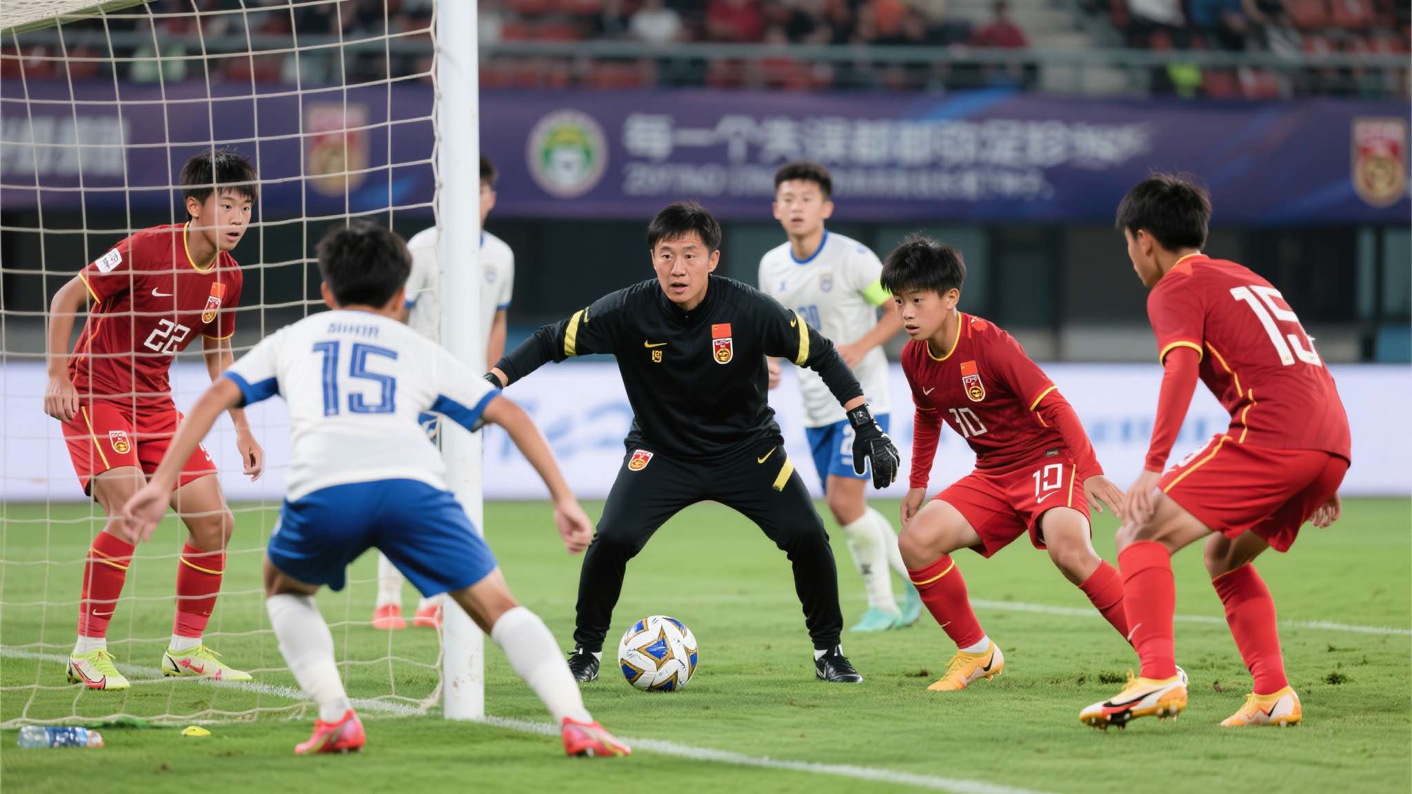 反观首次面对欧洲顶级程度对抗的上海海岗U18们虽败犹荣, 防守端多次力挽狂澜，同